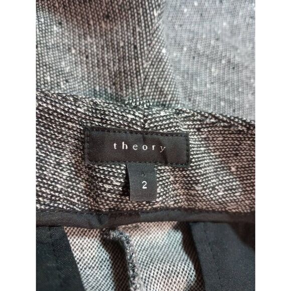 Theory Pants Ladies 2 Gray Tweed Skinny Leg - Picture 6 of 8